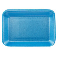 CKF 88002 (#2) Blue Foam Meat Tray 8 1/4 inch x 5 3/4 inch x 3/4 inch - 500/Case