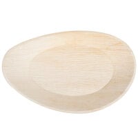 TreeVive by EcoChoice 10" x 5" Oval Palm Leaf Salad Tray - 25/Pack