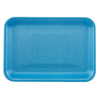 CKF 88003 (#2S) Blue Foam Meat Tray 8 1/4 inch x 5 3/4 inch x 1/2 inch - 250/Pack