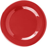 Carlisle 3301005 Sierrus 10 1/2" Red Wide Rim Melamine Plate - 12/Case