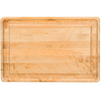 Tablecraft CBW241615 24 inch x 16 inch x 1 1/4 inch Wood Grooved Cutting Board