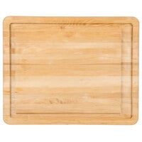 Tablecraft CBW20161L 20" x 16" x 1" Wood Grooved Cutting Board with Non-Slip Legs