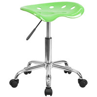 Flash Furniture LF-214A-APPLEGREEN-GG Apple Green Office Stool with Tractor Seat and Chrome Frame