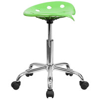 Flash Furniture LF-214A-APPLEGREEN-GG Apple Green Office Stool with Tractor Seat and Chrome Frame