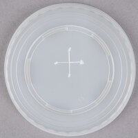 Solo L9N-0100 9 oz. Translucent Flat Plastic Lid with Straw Slot - 100/Pack