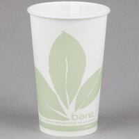 Bare by Solo RW16BB-JD110 Eco-Forward 16 oz. Wax Treated Printed Paper Cold Cup - 50/Pack