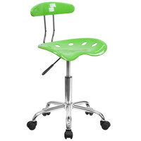 Flash Furniture LF-214-APPLEGREEN-GG Apple Green Office / Task Chair with Tractor Seat and Chrome Frame