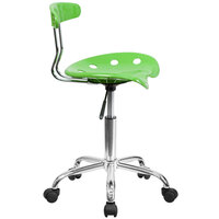 Flash Furniture LF-214-APPLEGREEN-GG Apple Green Office / Task Chair with Tractor Seat and Chrome Frame