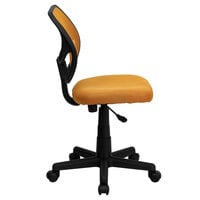 Flash Furniture WA-3074-OR-GG Mid-Back Orange Mesh Office / Task Chair with Nylon Frame and Swivel Base