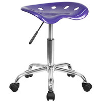 Flash Furniture LF-214A-VIOLET-GG Violet Office Stool with Tractor Seat and Chrome Frame