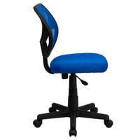 Flash Furniture WA-3074-BL-GG Mid-Back Blue Mesh Office / Task Chair with Nylon Frame and Swivel Base