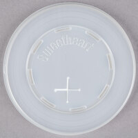 Solo L7N-0100 7 oz. Translucent Flat Plastic Lid with Straw Slot - 100/Pack