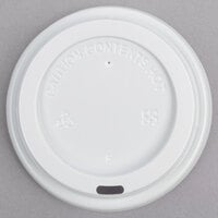 Choice 8 oz. Tall White Hot Paper Cup Travel Lid - 100/Pack