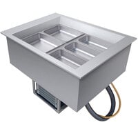 Hatco CWB-2 Two Pan Slanted Refrigerated Drop-In Cold Food Well with Drain - 120V
