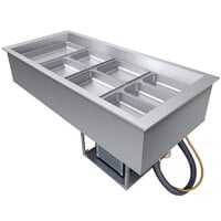 Hatco CWB-4 Four Pan Slanted Refrigerated Drop-In Cold Food Well with Drain - 120V