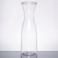 Fineline Platter Pleasers 3405-CL Disposable 35 oz. Clear Plastic Carafe with Lid
