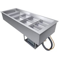 Hatco CWB-5 Five Pan Slanted Refrigerated Drop-In Cold Food Well with Drain - 120V