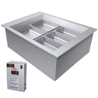 Hatco CWBX-2 Two Pan Slanted Refrigerated Drop-In Cold Food Well without Condenser - 120V
