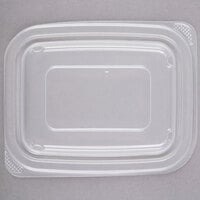Genpak FPR916 Smart-Set Pro Clear Plastic Rectangular Microwaveable Lid - 300/Case