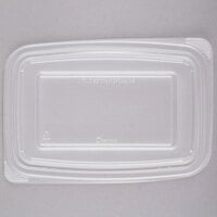 Genpak FPR932 Smart-Set Pro Clear Plastic Rectangular Microwaveable Lid - 300/Case