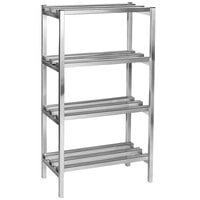 Channel DR2436-4 36 inch x 24 inch x 64 inch Four Shelf Aluminum Dunnage Shelving Unit - 2500 lb. Capacity