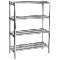 Channel DR2448-4 48 inch x 24 inch x 64 inch Four Shelf Aluminum Dunnage Shelving Unit - 2500 lb. Capacity