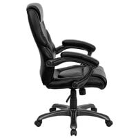 Flash Furniture GO-724H-BK-LEA-GG High-Back Black Leather Overstuffed Executive Office Chair