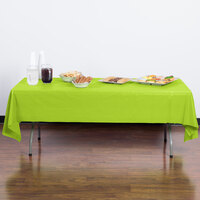 Creative Converting 723123B 54 inch x 108 inch Fresh Lime Green Disposable Plastic Table Cover