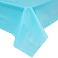 Creative Converting 11390 54 inch x 108 inch Bermuda Blue Disposable Plastic Table Cover
