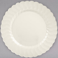 Fineline Flairware 210-BO 10 1/4" Bone / Ivory Plastic Plate - 144/Case