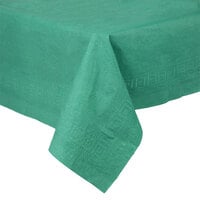Creative Converting 713124 54" x 108" Hunter Green Tissue / Poly Table Cover
