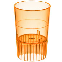Fineline Quenchers 4110-ORG 1 oz. Neon Orange Hard Plastic Shooter Glass - 500/Case