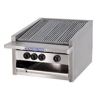 Bakers Pride L-24RS Natural Gas 24 inch Low Profile Glo Stone Charbroiler - 108,000 BTU