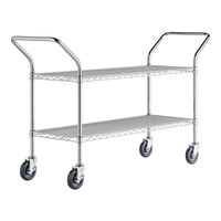 Regency 18" x 48" Two Shelf Chrome Heavy Duty Utility Cart