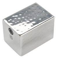 American Metalcraft HMSPT5 2 inch x 2 inch Square Hammered Stainless Steel Sugar Packet / Cube Holder