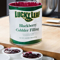 Lucky Leaf #10 Can Blackberry Cobbler Filling - 6/Case