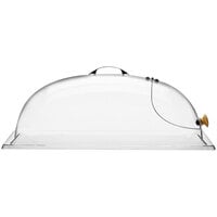 Cal-Mil 339-12 Classic Clear Dome Display Cover with Single End Opening and Door - 12" x 20" x 7 1/2"