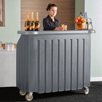 Cambro BAR540DS671 Granite Gray and Slate Gray Designer Series Cambar 54 inch Portable Bar with 5-Bottle Speed Rail