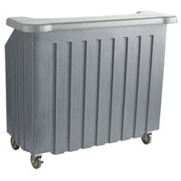 Cambro BAR540DS671 Granite Gray and Slate Gray Designer Series Cambar 54 inch Portable Bar with 5-Bottle Speed Rail