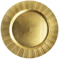 The Jay Companies 1182772 13 inch Round Gold Geometric Plastic Charger Plate