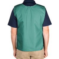 Intedge Hunter Green Adjustable Poly-Cotton Cobbler Apron with 2 Pockets - 29 inchL x 17.5 inchW