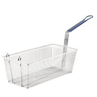 Pitco P6072184 17 1/4" x 8 1/2" x 5 3/4" Twin Fryer Basket with Front Hook