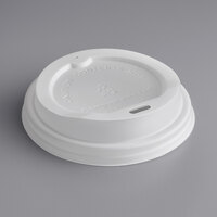 EcoChoice 8 oz. Tall White Compostable Paper Hot Cup Lid - 50/Pack