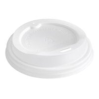 EcoChoice 8 oz. Tall White Compostable Paper Hot Cup Lid - 50/Pack