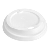 EcoChoice 8 oz. Tall White Compostable Paper Hot Cup Lid - 50/Pack