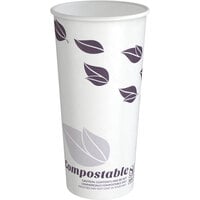 EcoChoice 20 oz. Leaf Print Compostable Paper Hot Cup - 50/Pack