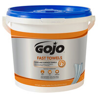 GOJO® 6298-04 Fast Towels Hand Cleaning Wipes 130 Count Bucket - 4/Case