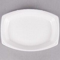 Genpak LAM79 Elite 9 inch x 7 inch White Laminated Foam Platter - 500/Case