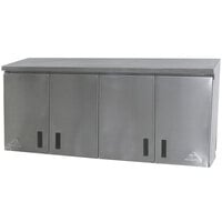 Advance Tabco WCH-15-96 96 inch Stainless Steel Wall Cabinet with Hinged Doors