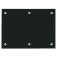 Aarco BKGB4872NT 48 inch x 72 inch Black Pure Glass Markerboard